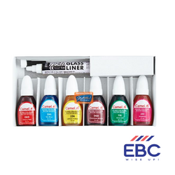 CAMEL GLASS COLOURS WATER BASED 6  SHADES 10ML